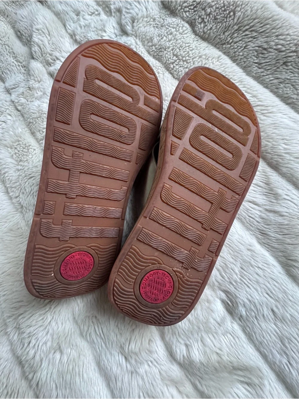 FitFlop Metallic Silver Crossband Cork-Effect Slide Mules